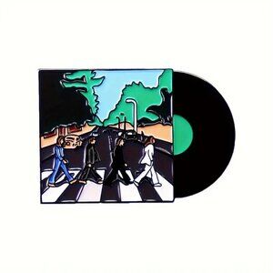 🌹The Beatles Abby Road Vinyl Record Metal Pin